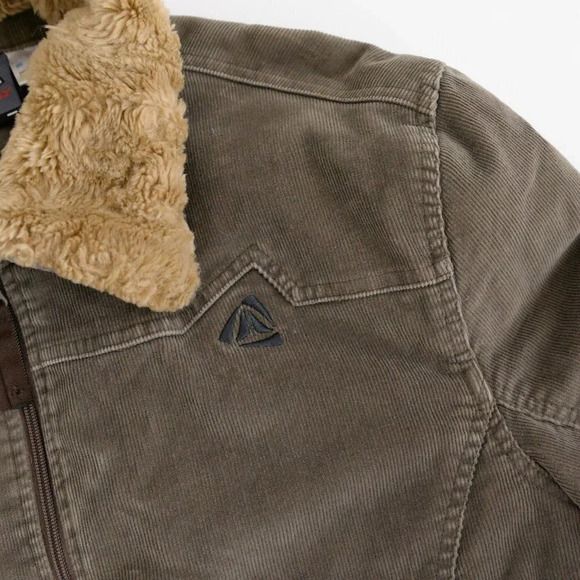 Fire Fly Brown Cord  Bomber Jacket Size Large - Picture 10 of 13